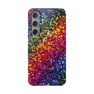 Snap Non-Glitter Muted Color Play on "Faux" Glitter Effect Cute Phone Cases for Samsung and Iphone, 16, 15, 14, S24, S23, S22, S21, S20, Plus and Ultra