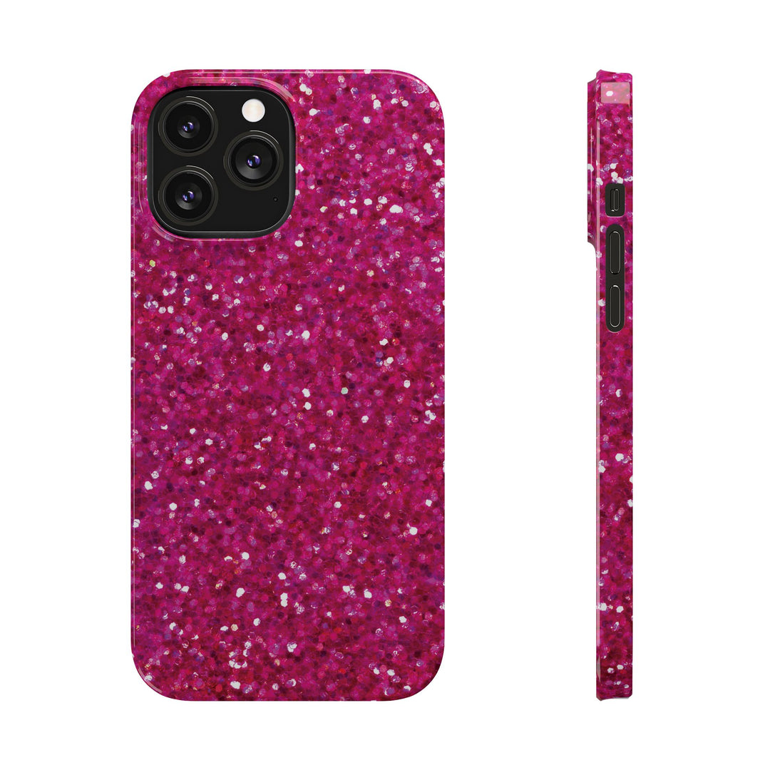 Slim Muted Pink Faux Play on Glitter Effect Cute Phone Cases for Iphone 16 Pro Max | iPhone 15 Case | iPhone 15 Pro Max Case, Iphone 14, Iphone 14 Pro Max, Iphone 13 12 11 8 7 - Studio40ParkLane