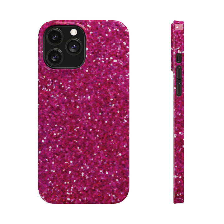 Slim Muted Pink Faux Play on Glitter Effect Cute Phone Cases for Iphone 16 Pro Max | iPhone 15 Case | iPhone 15 Pro Max Case, Iphone 14, Iphone 14 Pro Max, Iphone 13 12 11 8 7 - Studio40ParkLane
