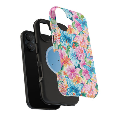 Butterflies Flowers Magsafe Cute Phone Case for Iphone Gift for Her, iPhone 16 Case iPhone 15 Pro Max Case, Iphone 14, Iphone 14 Pro Max, 13, 12