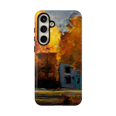 Impact Resistant, Fall Leaves Oil Painting, Cute Phone Cases for Samsung S24, S23, S22, S21, IPhone 15 pro Iphone 14 pro Iphone 13 IPhone 12 Iphone 11