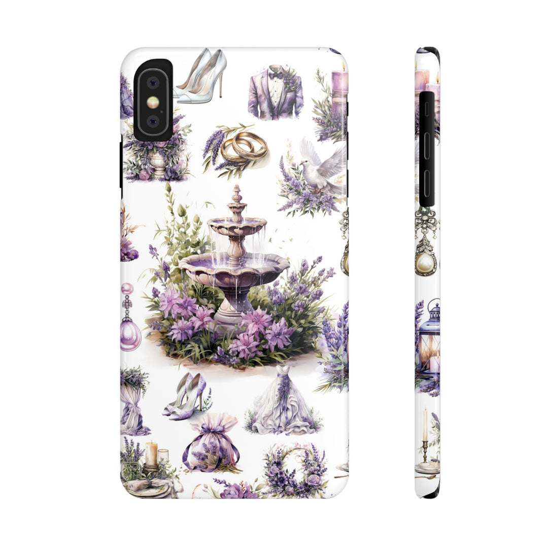 Slim Cute Phone Cases for Iphone | iPhone 15 Case | iPhone 15 Pro Max Case, Iphone 14, Iphone 14 Pro Max, Iphone 13, Lavender Wedding Theme - Studio40ParkLane