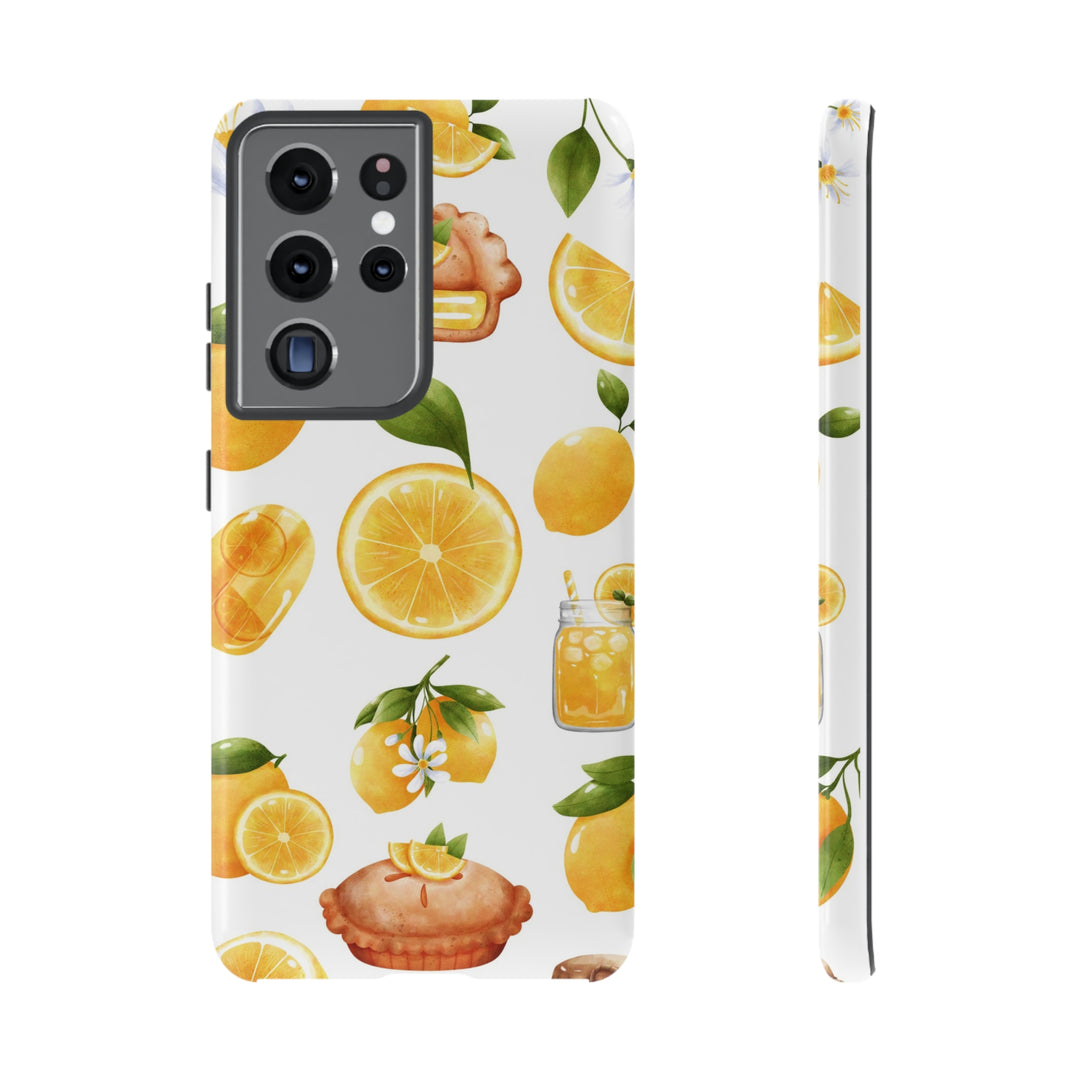 Cute Samsung Phone Case | Aesthetic Samsung Phone Case | Galaxy S23, S22, S21, S20 | Summer Fruit Lemons, Protective Phone Case - Studio40ParkLane