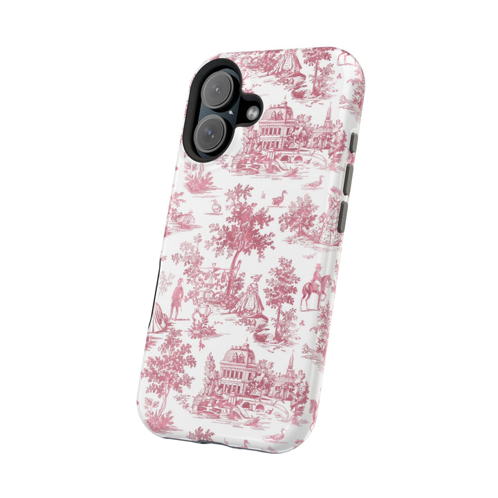 French Pink Toile Magsafe Cute Phone Case for Iphone Gift for Her, iPhone 16 Case | iPhone 15 Pro Max Case, Iphone 14, Iphone 14 Pro Max, Iphone 13, Iphone 12 - Studio40ParkLane