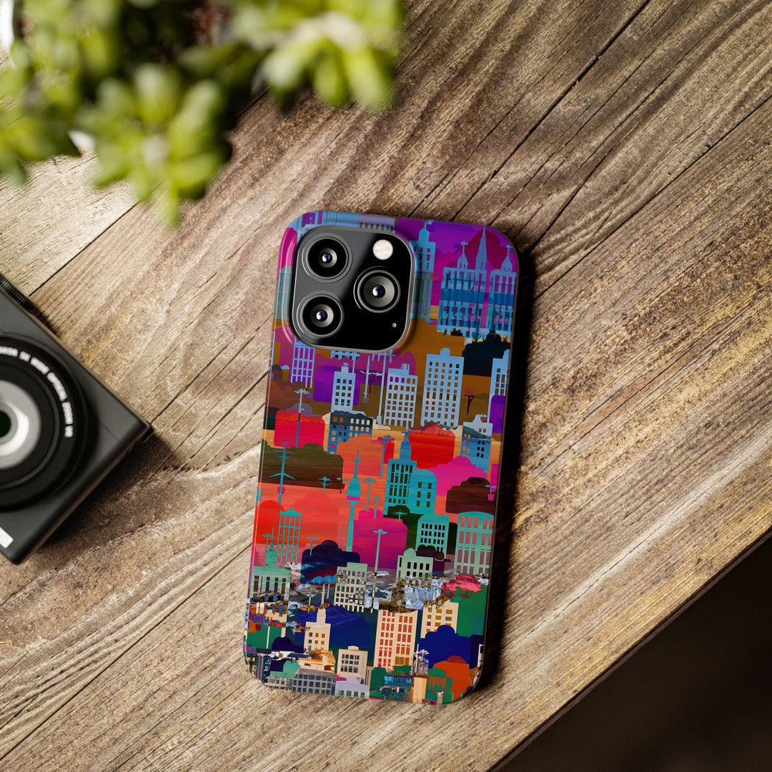 Slim Cute Phone Cases for Iphone - | iPhone 15 Case | iPhone 15 Pro Max Case, Iphone 14 Case, Iphone 14 Pro Max, Iphone 13, Summer Big City - Studio40ParkLane