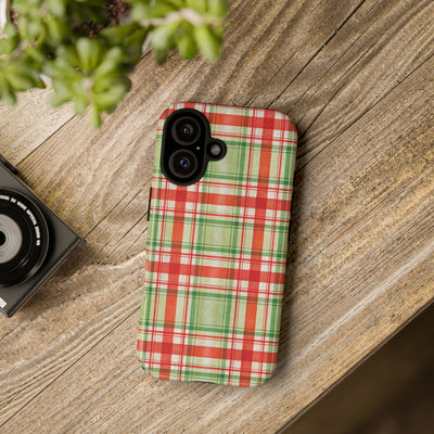 Aesthetic Tough Red Green Checkered Premium Phone Case - For iPhone 17 Pro Max iPhone 16 Pro iPhone 15 Iphone 14 Plus 13 Pro 12 11 10 XR XS - Studio40ParkLane