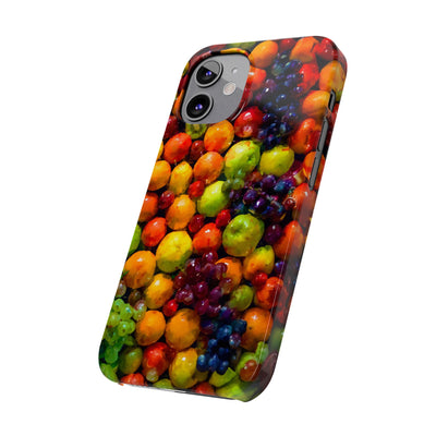 Slim Cute Phone Cases for Iphone  | iPhone 15 Case | iPhone 15 Pro Max Case, Iphone 14, Iphone 14 Pro Max, Iphone 13, Summer Assorted Fruits