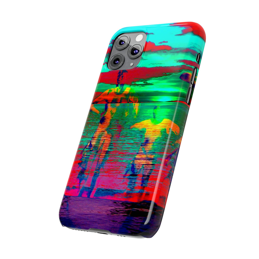 Slim Cute Phone Cases for Iphone - | iPhone 15 Case | iPhone 15 Pro Max Case, Iphone 14 Case, Iphone 14 Pro Max, Iphone 13, Sunset Mystery Dance - Studio40ParkLane
