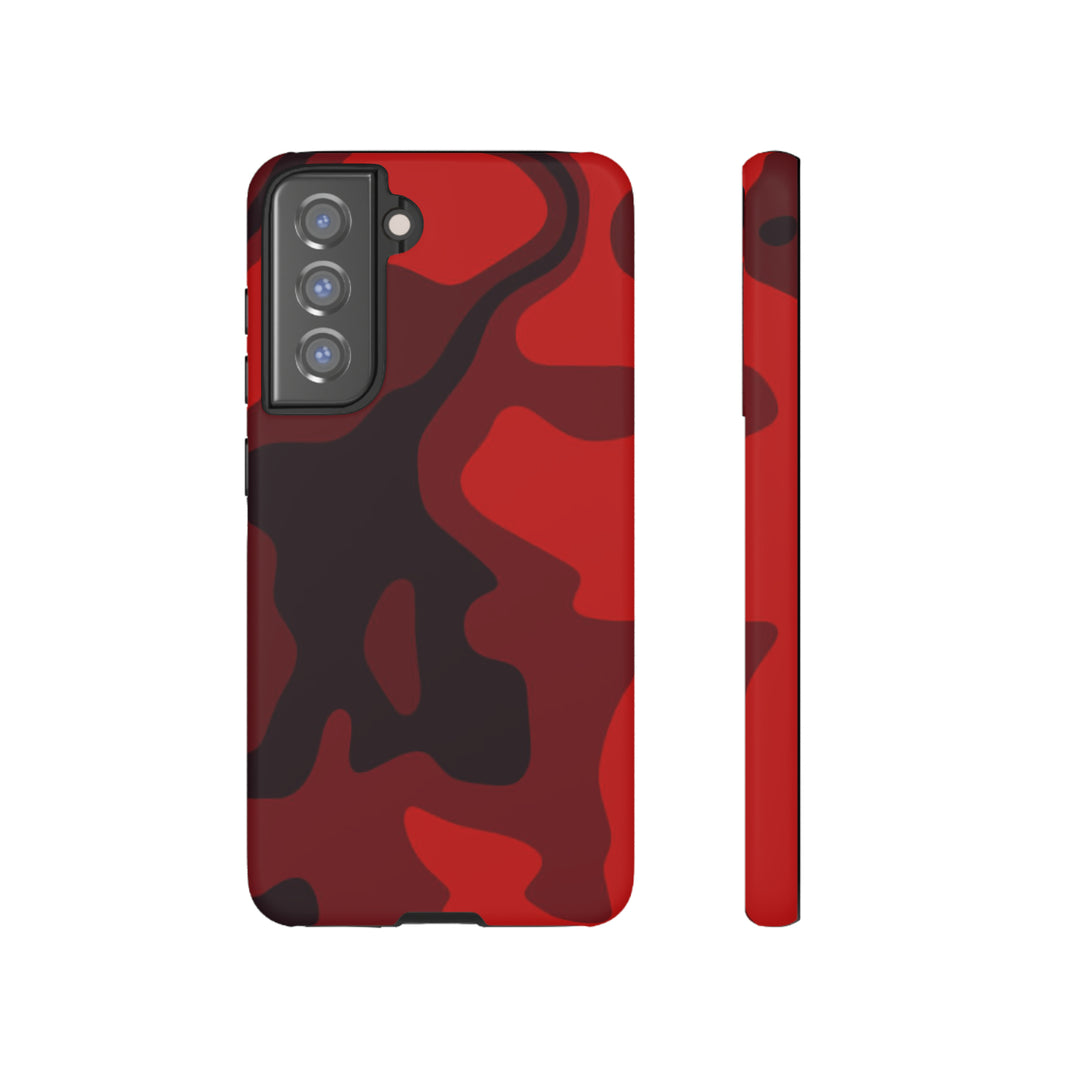 Cute Phone Case | Cool Camouflage Red Black Samsung Phone Case | Galaxy S23 Case, S22 Case, S21, S20 | 2 Layered Case - Studio40ParkLane