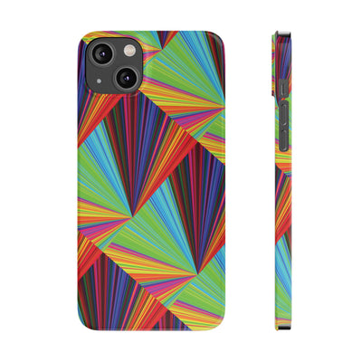 Slim Triangle Kaleidoscope Colors Gift for Her Cute Phone Cases for Iphone 16 Case | iPhone 15 Case | iPhone 15 Pro Max Case, Iphone 14, Iphone 14 Pro Max, Iphone 13, 12, 11, 10, 8,7