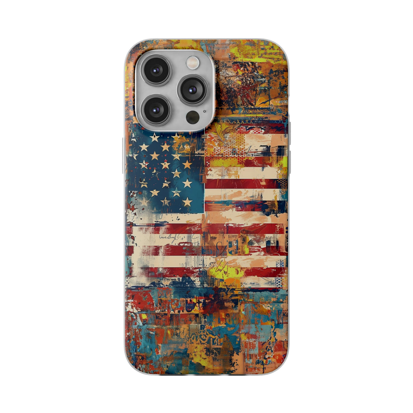 Cute Flexi Phone Cases, US Flag Abstract, Compatible with Samsung Galaxy S23, Samsung S22, Samsung S21, Samsung S20, Galaxy S20 Ultra