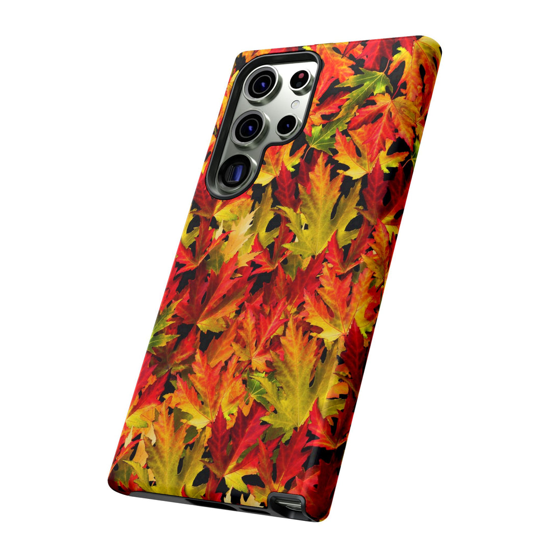 Fall Leaves Impact Resistant, Cute Phone Cases for Samsung S24, S23, S22, S21, IPhone 15 pro Iphone 14 pro Iphone 13 IPhone 12 Iphone 11 - Studio40ParkLane