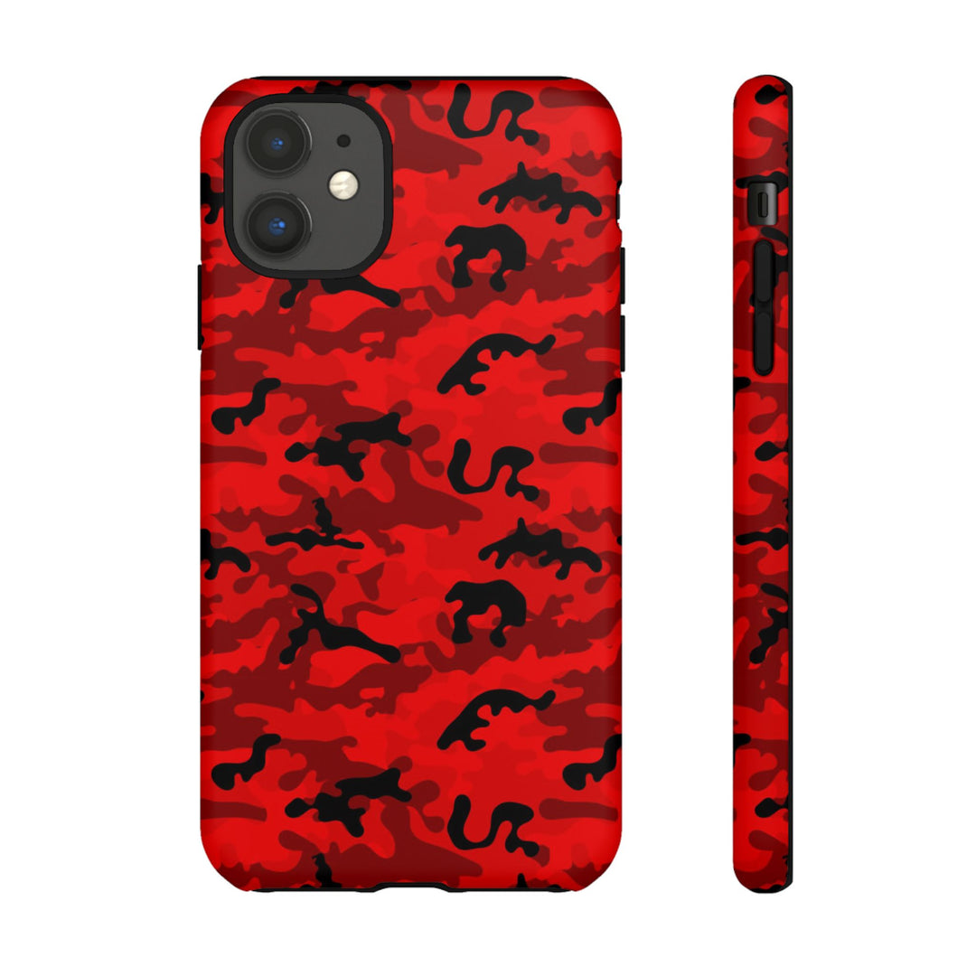 Impact Resistant, Red Camo Camouflage, Cute Phone Cases for Samsung S24, S23, S22, S21, IPhone 15 pro Iphone 14 pro Iphone 13 IPhone 12 Iphone 11 - Studio40ParkLane