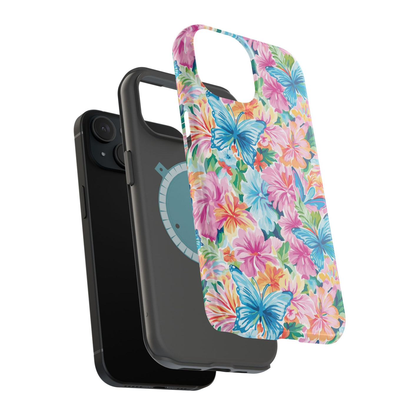 Butterflies Flowers Magsafe Cute Phone Case for Iphone Gift for Her, iPhone 16 Case iPhone 15 Pro Max Case, Iphone 14, Iphone 14 Pro Max, 13, 12