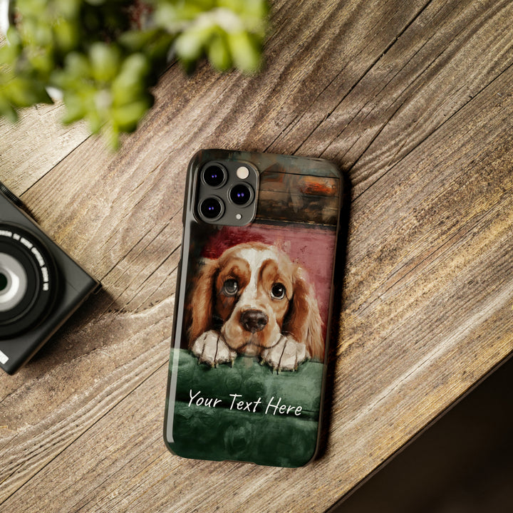 Slim Personalized Cute iPhone Cases - | iPhone 15 Case | iPhone 15 Pro Max Case, Iphone 14 Case, Iphone 14 Pro Max, Iphone 13, Cocker Spaniel Dog - Studio40ParkLane