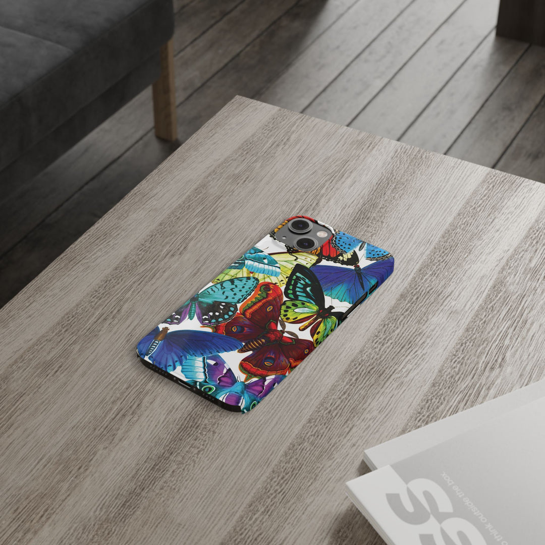 Slim Bright Butterflies Gift for Her Cute Phone Cases for Iphone 16 Pro Max | iPhone 15 Case | iPhone 15 Pro Max Case, Iphone 14, Iphone 14 Pro Max, Iphone 13 12 11 8 7 - Studio40ParkLane