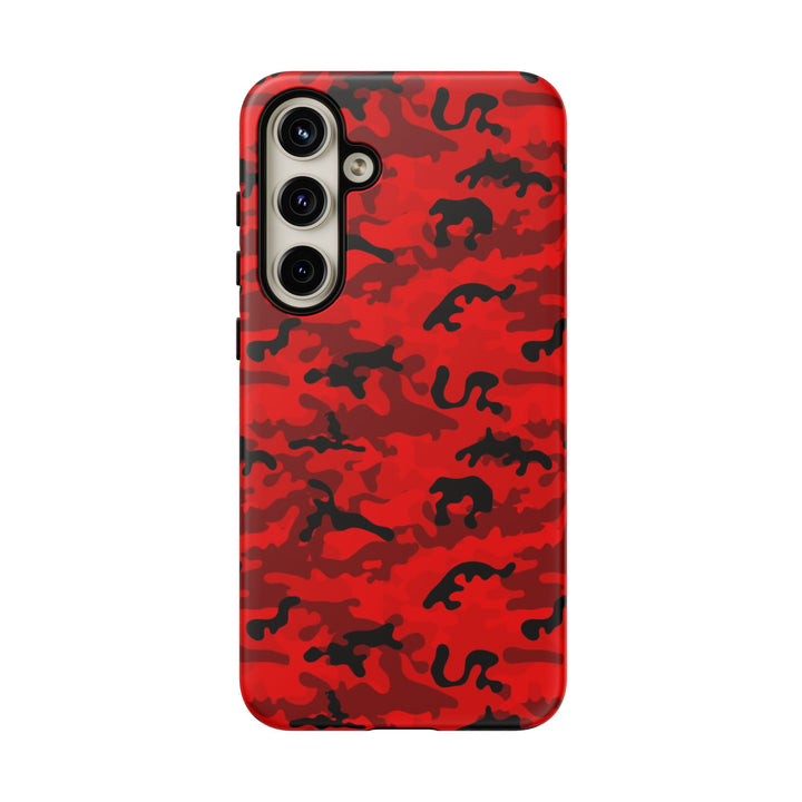 Impact Resistant, Red Camo Camouflage, Cute Phone Cases for Samsung S24, S23, S22, S21, IPhone 15 pro Iphone 14 pro Iphone 13 IPhone 12 Iphone 11 - Studio40ParkLane