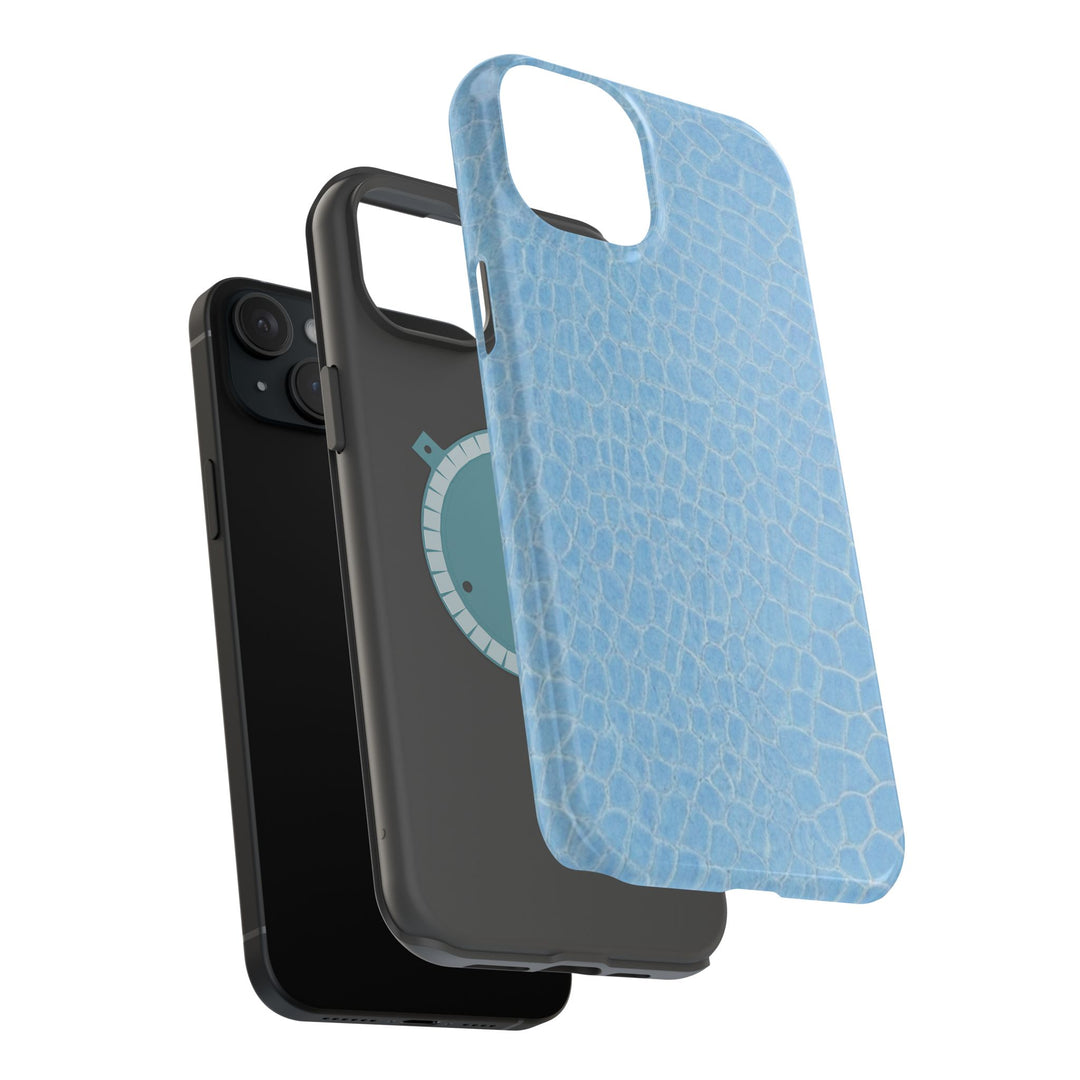 Non Leather Blue Color Pattern Magsafe Cute Phone Case for Iphone Gift for Her, | iPhone 15 Case | iPhone 15 Pro Max Case, Iphone 14, Iphone 14 Pro Max, Iphone 13, Iphone 16 - Studio40ParkLane