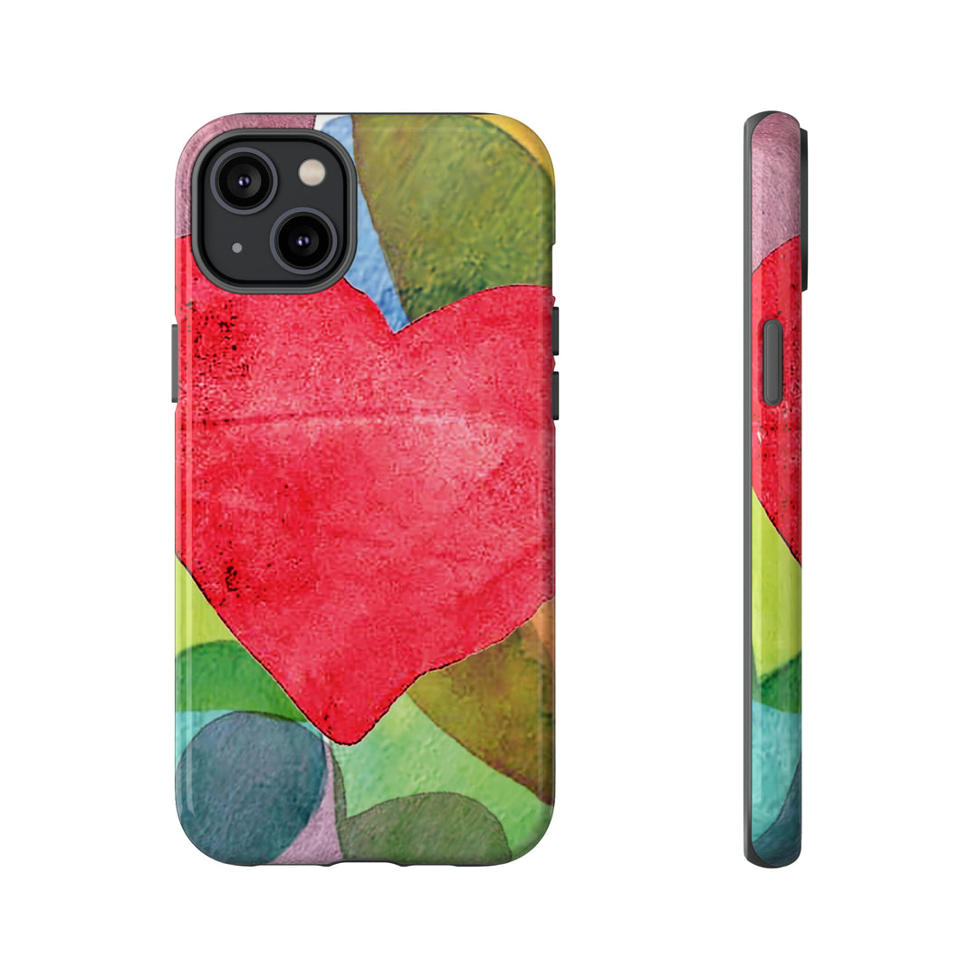 Cute IPhone Case | iPhone 15 Case | iPhone 15 Pro Max Case, Iphone 14 Case, Iphone 14 Pro Max Case IPhone Case for Art Lovers, Red Heart - Studio40ParkLane