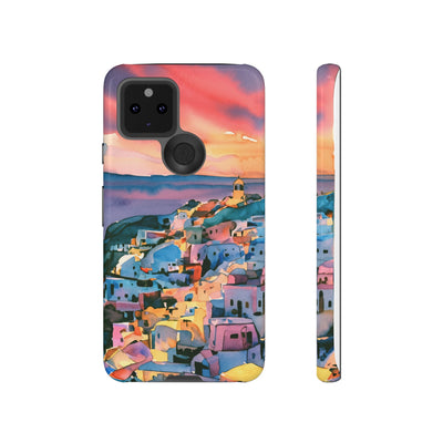 Impact Resistant, Greek Sunset, Cute Phone Cases for Samsung S24, S23, S22, S21, IPhone 15 pro Iphone 14 pro Iphone 13 IPhone 12 Iphone 11