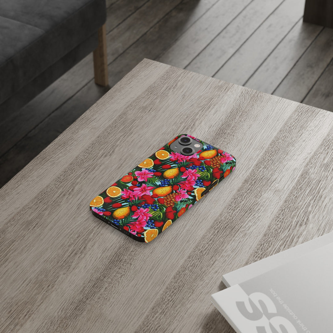 Slim Cute Phone Cases for Iphone - | iPhone 15 Case | iPhone 15 Pro Max Case, Iphone 14 Case, Iphone 14 Pro Max, Iphone 13, Summer Mixed Fruit - Studio40ParkLane
