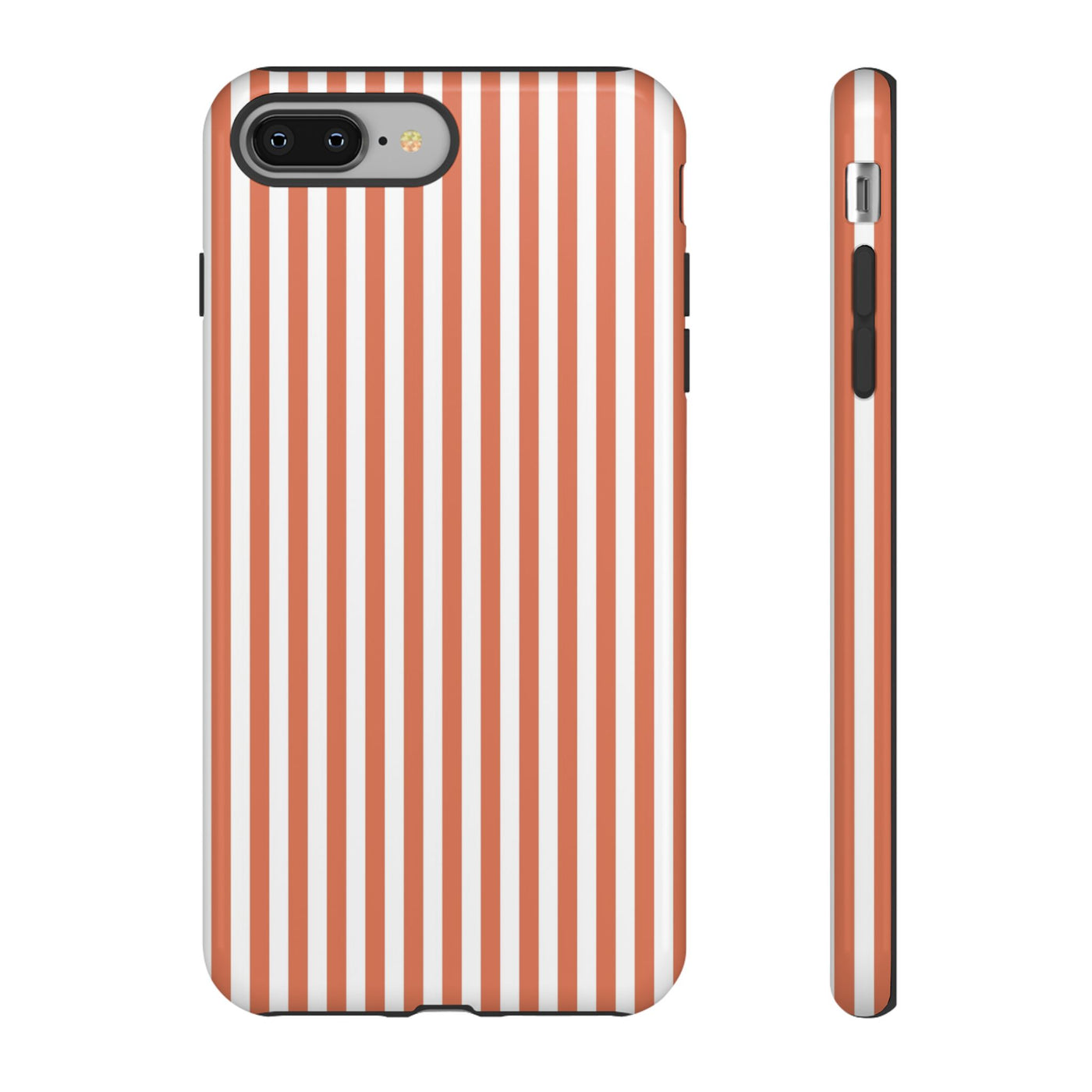 Tough Premium Peach Stripes Phone Case Gift for Her - For Apple iPhone 16 Pro Max 16e iPhone 15 Pro iPhone Iphone 14 Plus 13 Pro 12 SE XR - Studio40ParkLane