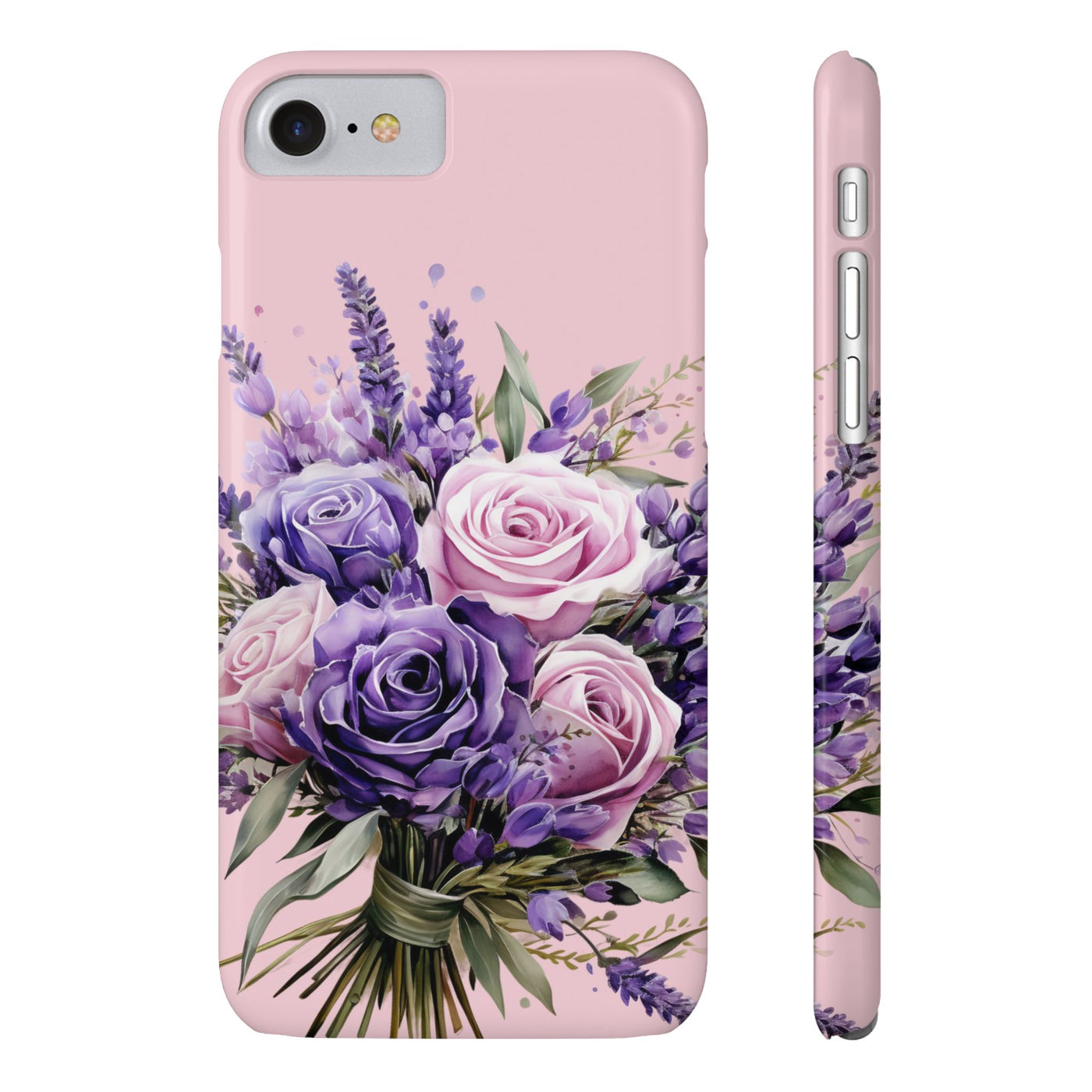 Slim Lavender Bouquet Flowers Cute Phone Cases for Iphone 16 Pro Max | iPhone 15 Case | iPhone 15 Pro Max Case, Iphone 14, Iphone 14 Pro Max, Iphone 13 12 11 8 7