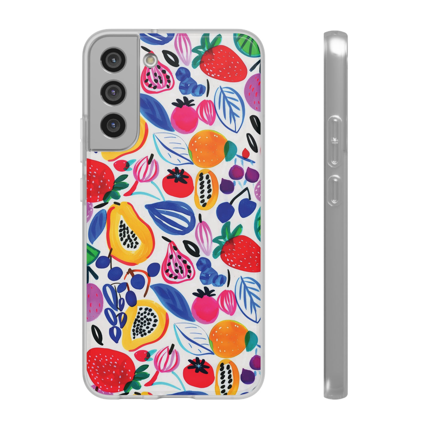 Cute Flexi Phone Cases, For Samsung Galaxy + Iphone, Summer Fruit Cocktail, Galaxy S23 Phone Case, Samsung S22 Case, Samsung S21, Iphone 15, Iphone 14, Iphone 13