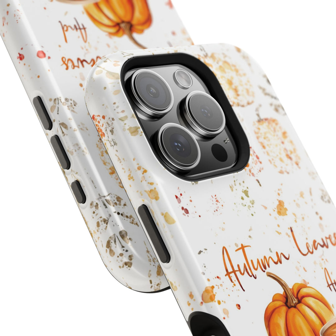 Fall Leaves Pumpkins Tough Magsafe Cute Phone Cases for Iphone | iPhone 15 Case | iPhone 15 Pro Max Case, Iphone 14, Iphone 14 13 12 11 10 9 8 7 - Studio40ParkLane