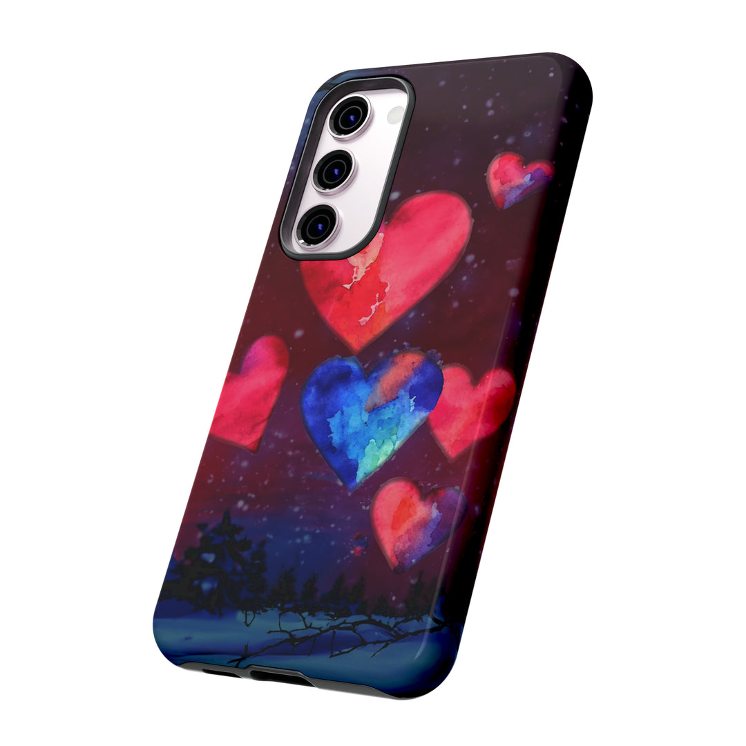 Cute Samsung Phone Case | Aesthetic Samsung Phone Case | Galaxy S23, S22, S21, S20 | Luxury case, Rising Hearts Night Phone Case - Studio40ParkLane