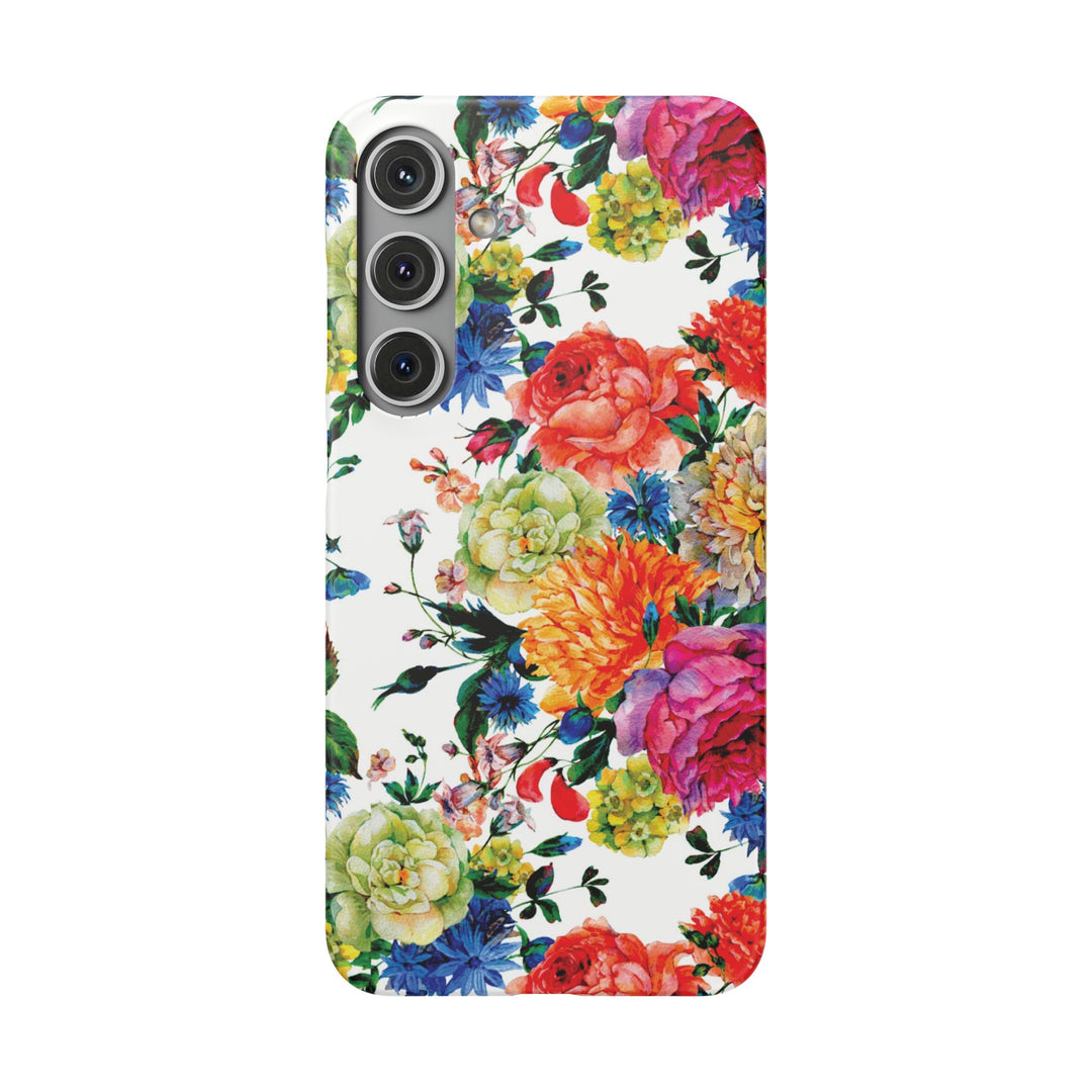 Sleek Snap Colorful Flowers Cute Phone Case for iPhone 16 15 14 13 12 11 X Xs Max Xr Pro Plus Samsung Galaxy S24 S23 S22 S21 S20 Note Ultra