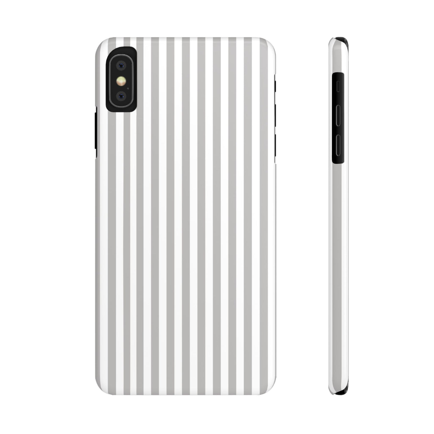 Slim Light Grey Striped Cute Phone Case for Iphone 16 - | iPhone 15 Pro Max Case | iPhone 14 Case Iphone 13 12 11 10 9 8 7 Gift for Her - Studio40ParkLane