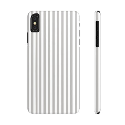 Slim Light Grey Striped Cute Phone Case for Iphone 16 - | iPhone 15 Pro Max Case | iPhone 14 Case Iphone 13 12 11 10 9 8 7 Gift for Her - Studio40ParkLane
