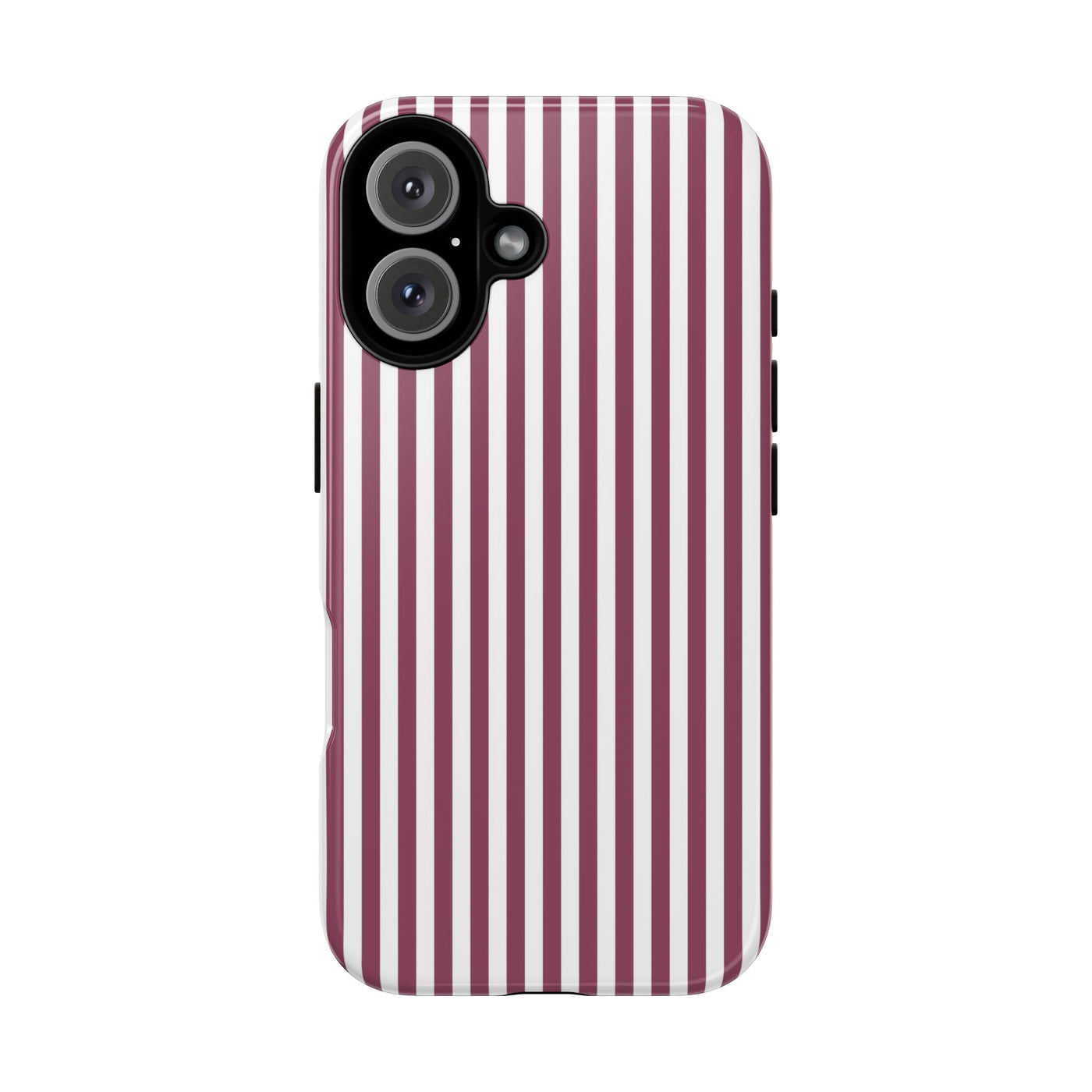 Tough Premium Old Claret Stripes Phone Case Gift for Her - For Apple iPhone 16 Pro Max 16e iPhone 15 Pro iPhone Iphone 14 Plus 13 Pro 12 SE XR - Studio40ParkLane