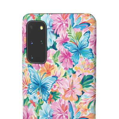 Snap Butterflies Flowers Cute Phone Cases for Samsung S24, S23, S22, S21, S20, Plus and Ultra, Iphone 16 Pro Max, Iphone 15, 14, 13, 12, 11, 10 - Studio40ParkLane