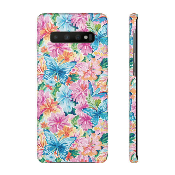 Sleek Snap Butterflies Flowers Cute Phone Case for iPhone 16 15 14 13 12 11 X Xs Max Xr Pro Plus Samsung Galaxy S24 S23 S22 S21 S20 Ultra