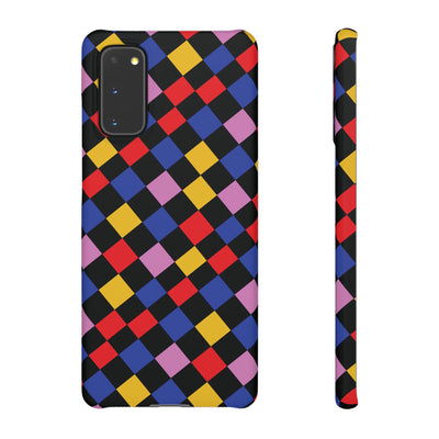 Colorful Checkerboard Cute Phone Case - Sleek Snap - for iPhone 16 15 14 13 12 11 Max Pro Plus Samsung Galaxy S24 S23 S22 S21 S20 Plus Ultra - Studio40ParkLane