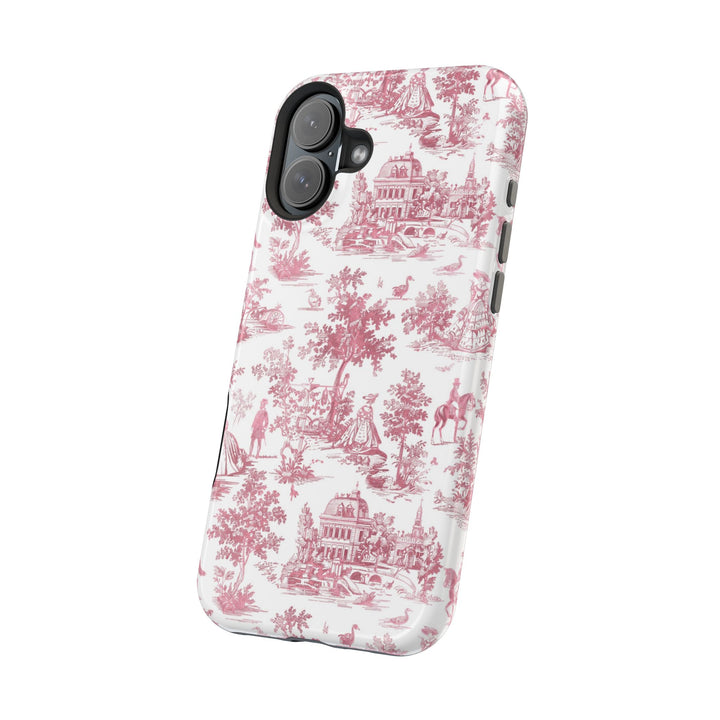 French Pink Toile Magsafe Cute Phone Case for Iphone Gift for Her, iPhone 16 Case | iPhone 15 Pro Max Case, Iphone 14, Iphone 14 Pro Max, Iphone 13, Iphone 12 - Studio40ParkLane