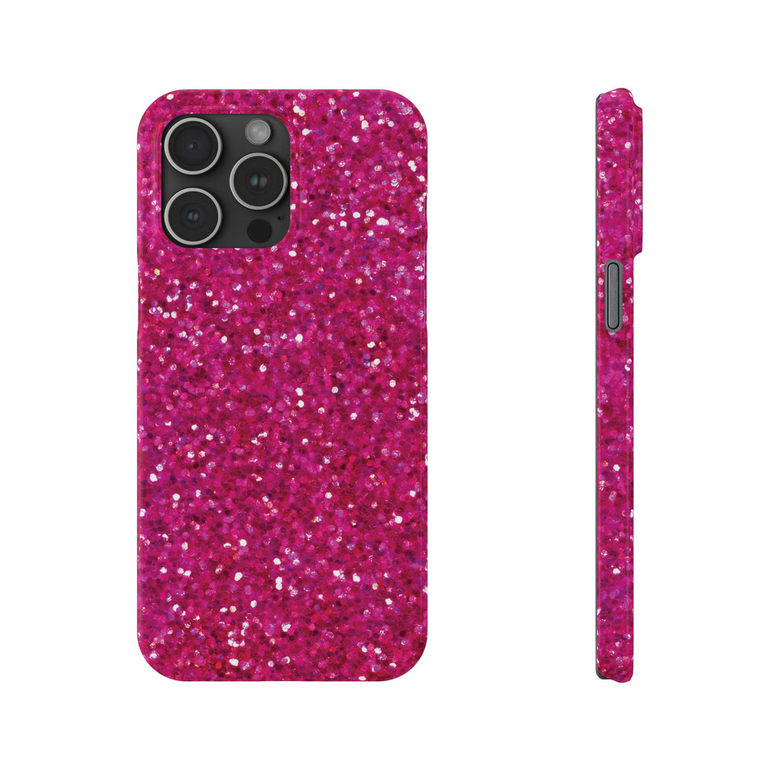 Slim Muted Pink Faux Play on Glitter Effect Cute Phone Cases for Iphone 16 Pro Max | iPhone 15 Case | iPhone 15 Pro Max Case, Iphone 14, Iphone 14 Pro Max, Iphone 13 12 11 8 7 - Studio40ParkLane