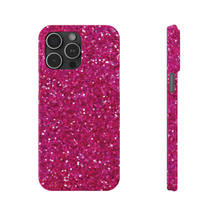 Slim Muted Pink Faux Play on Glitter Effect Cute Phone Cases for Iphone 16 Pro Max | iPhone 15 Case | iPhone 15 Pro Max Case, Iphone 14, Iphone 14 Pro Max, Iphone 13 12 11 8 7 - Studio40ParkLane