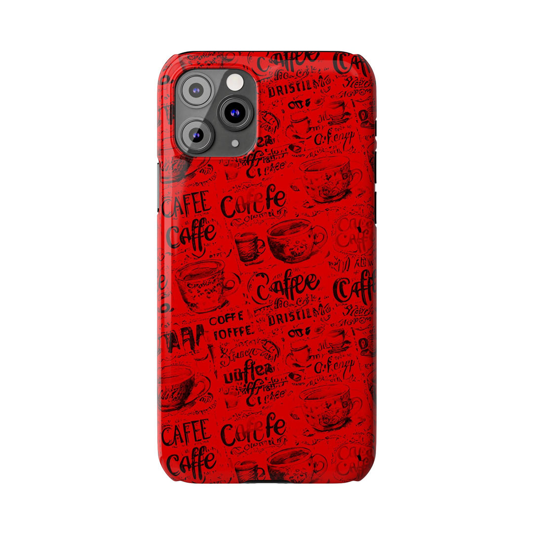 Slim Cute Phone Cases for Iphone - | iPhone 15 Case | iPhone 15 Pro Max Case, Iphone 14 Case, Iphone 14 Pro Max, Iphone 13, Red Black Coffee - Studio40ParkLane