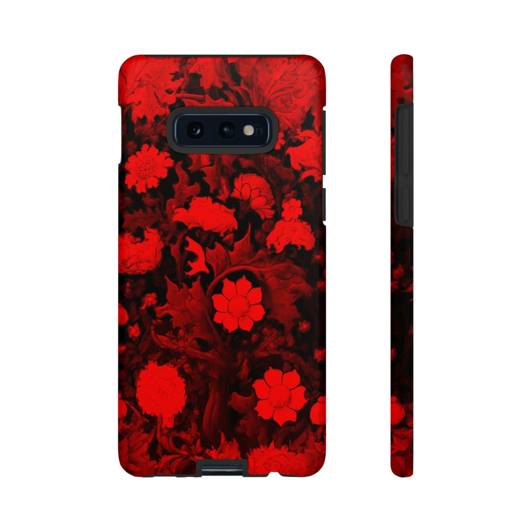 Cute Samsung Phone Case | Aesthetic Samsung Phone Case | Galaxy S23, S22, S21, S20 | Red Flowers, Protective Phone Case - Studio40ParkLane