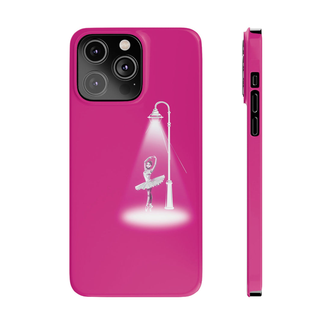 Slim Pink Ballet Dancer Spotlight Gift for Her Cute Phone Cases for Iphone 16 Pro Max | iPhone 15 Case | iPhone 15 Pro Max Case, Iphone 14, 13, 12, 11, 10, 8, 7 - Studio40ParkLane