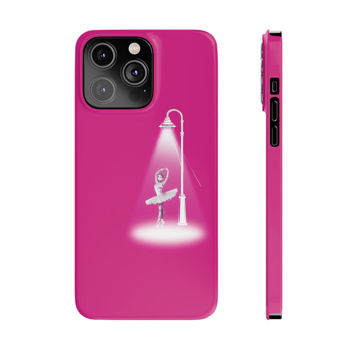 Slim Pink Ballet Dancer Spotlight Gift for Her Cute Phone Cases for Iphone 16 Pro Max | iPhone 15 Case | iPhone 15 Pro Max Case, Iphone 14, 13, 12, 11, 10, 8, 7 - Studio40ParkLane