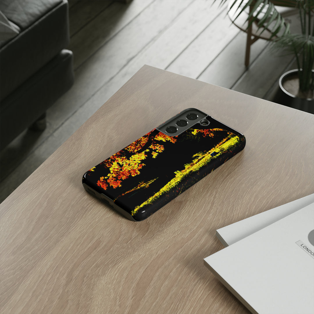 Cute Samsung Phone Case | Aesthetic Samsung Phone Case | Fall Leaves North Bridge | Galaxy S23, S22, S21, S20 | Luxury Double Layer | Cool - Studio40ParkLane