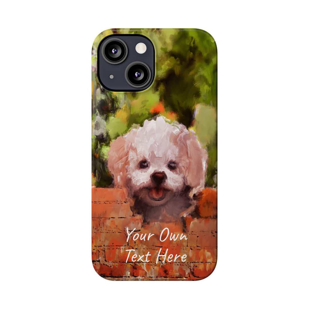 Slim Personalized Cute iPhone Cases - | iPhone 15 Case | iPhone 15 Pro Max Case, Iphone 14 Case, Iphone 14 Pro Max, Iphone 13, Bichon Frise Dog - Studio40ParkLane