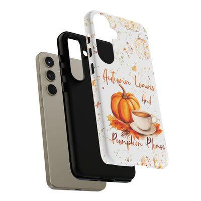 Impact Resistant, Fall Leaves Pumpkin Pie, Cute Phone Cases for Samsung S24, S23, S22, S21, IPhone 15 pro Iphone 14 pro Iphone 13 IPhone 12 Iphone 11