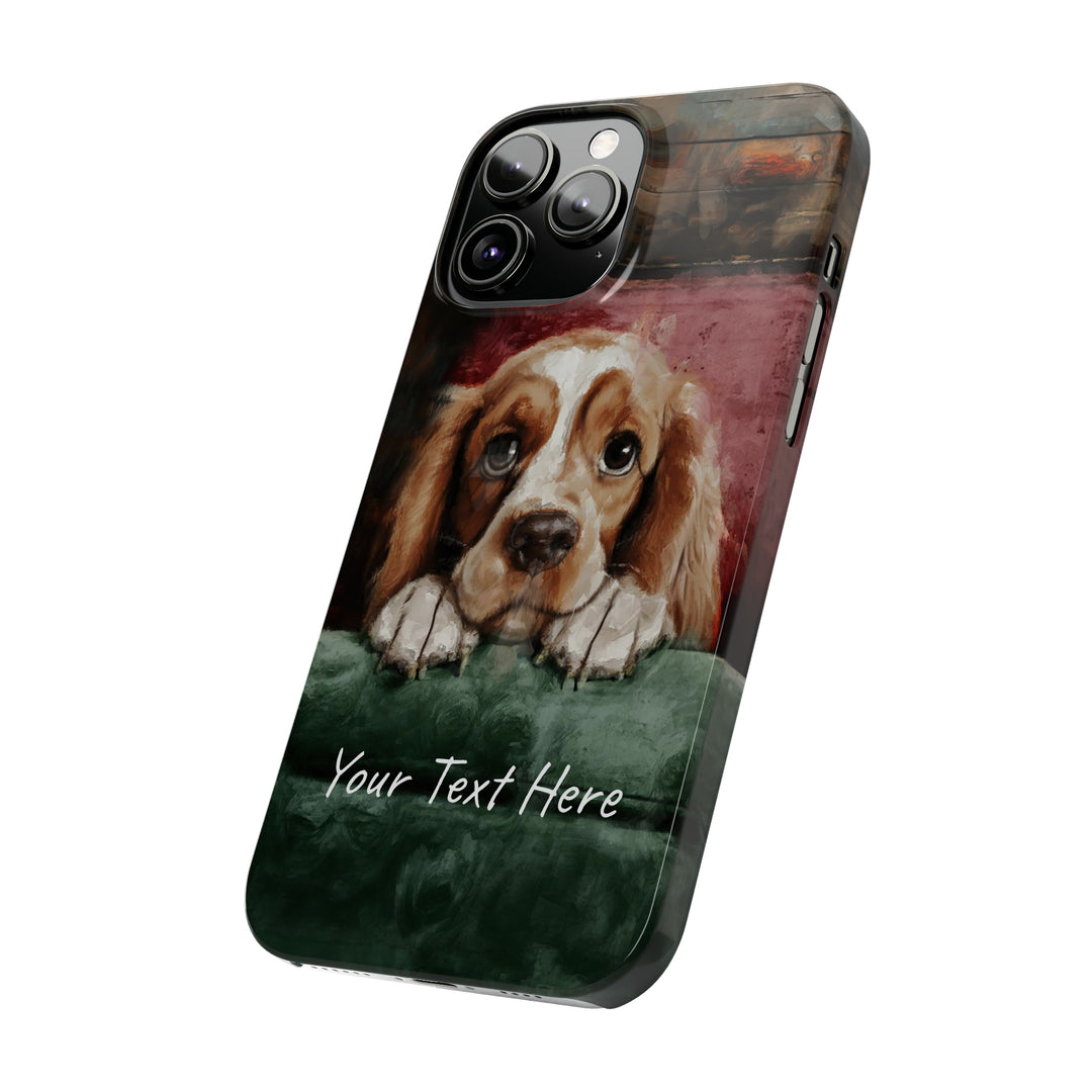 Slim Personalized Cute iPhone Cases - | iPhone 15 Case | iPhone 15 Pro Max Case, Iphone 14 Case, Iphone 14 Pro Max, Iphone 13, Cocker Spaniel Dog - Studio40ParkLane