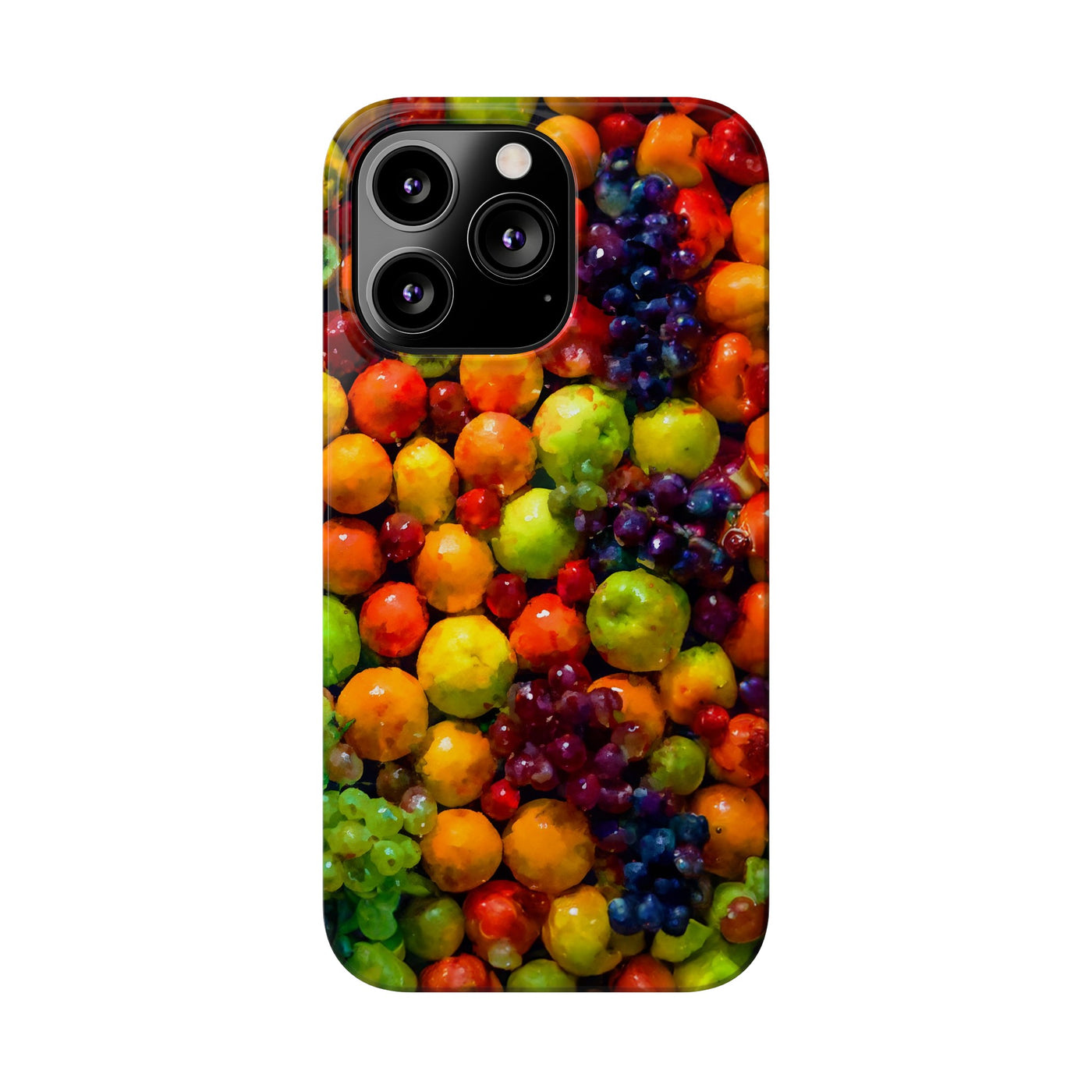 Slim Cute Phone Cases for Iphone  | iPhone 15 Case | iPhone 15 Pro Max Case, Iphone 14, Iphone 14 Pro Max, Iphone 13, Summer Assorted Fruits