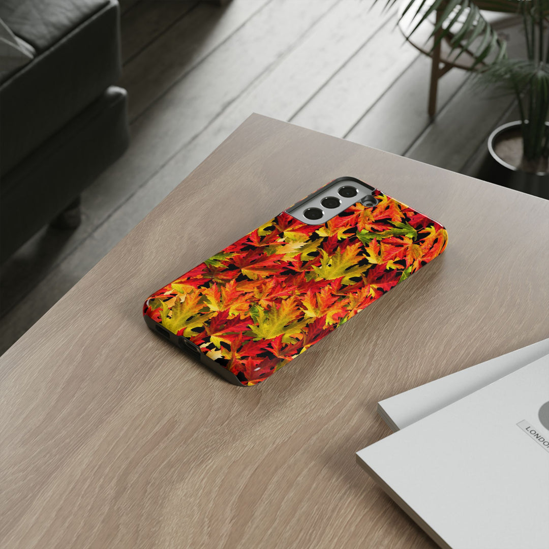 Fall Leaves Impact Resistant, Cute Phone Cases for Samsung S24, S23, S22, S21, IPhone 15 pro Iphone 14 pro Iphone 13 IPhone 12 Iphone 11 - Studio40ParkLane
